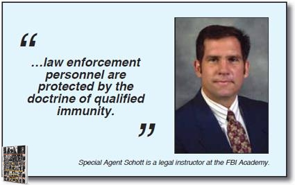 Image from the FBI's website discussing their teaching of the Qualified Immunity Doctrine in 2017.